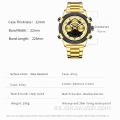 SMAEL Golden Relojes para hombre Acero inoxidable Digital